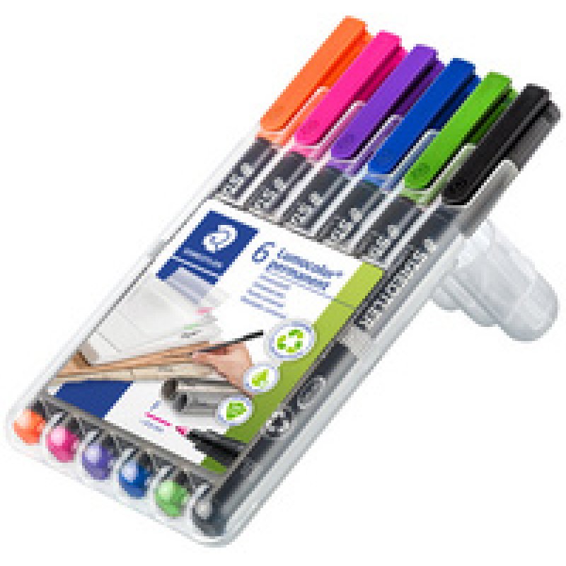 STAEDTLER Marqueur permanent 318F Lumocolor, étui de 8