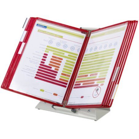 djois by tarifold Kit pupitre métal, avec 10 poches à pivots