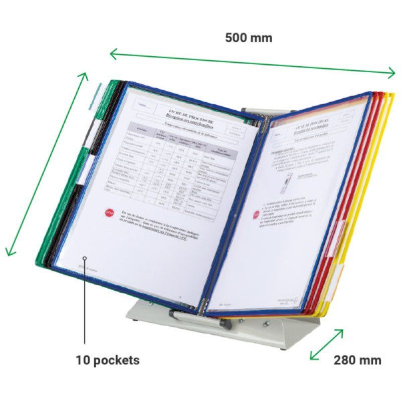 Tarifold 434109 porte-documents pivotant mural Sur bureau/mural Portrait A4