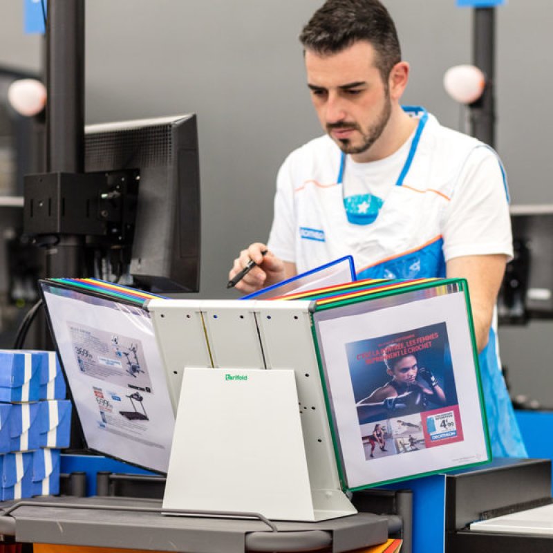 djois by tarifold Kit pupitre métal, avec 20 poches à pivots