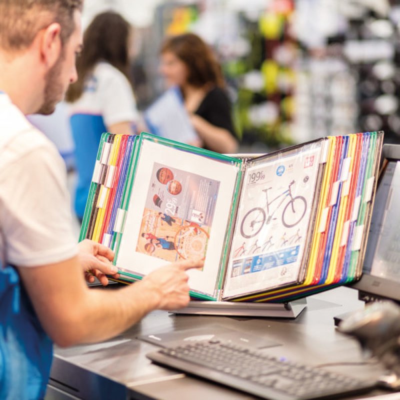 djois by tarifold Kit pupitre métal, avec 30 poches à pivot