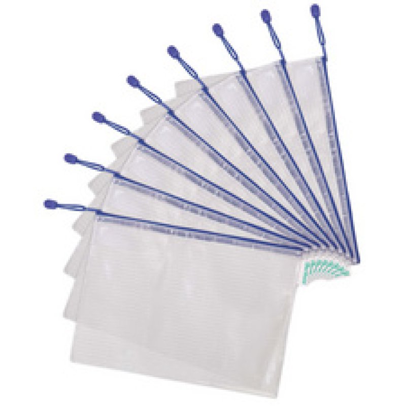 djois by tarifold Pochette à zip ZIPPER, A4, PVC, bleu