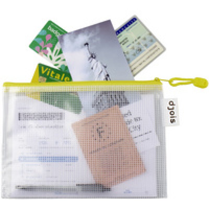 djois by tarifold Pochette à zip ZIPPER, A4, PVC, jaune