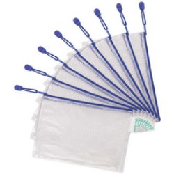 djois by tarifold Pochette à zip ZIPPER, A5, PVC, bleu