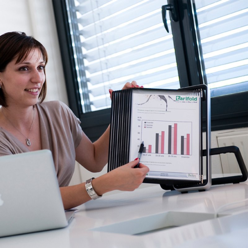 Tarifold VEO Desk porte-documents pivotant mural Bureau Portrait A4