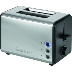 CLATRONIC Toaster à 2 tranches TA 3620, noir / acier inox
