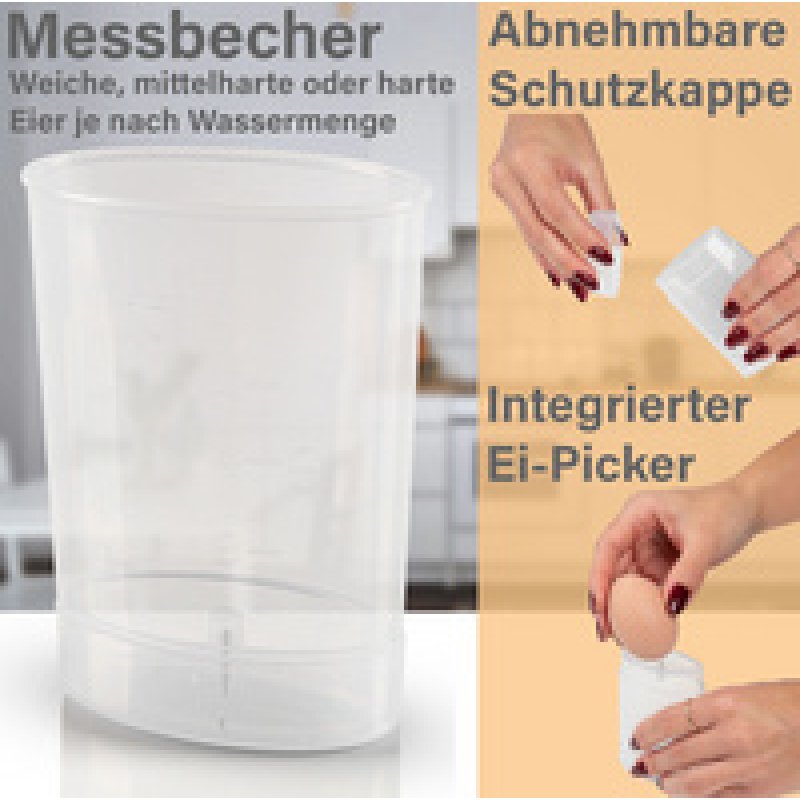 PROFI COOK Eierkocher PC-EK 1275, schwarz / silber, 400 Watt