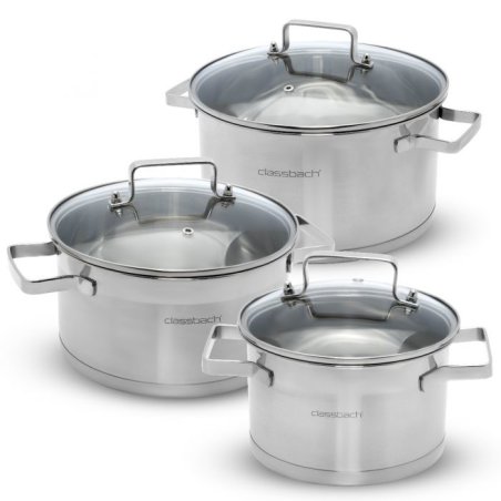 classbach Set de casseroles C-KTS 4015, 6 pièces, acier