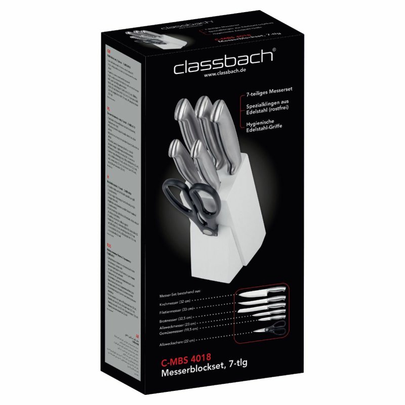 Classbach C-MBS 4018 Acier inoxydable 7 pièce(s) Jeu de couteaux