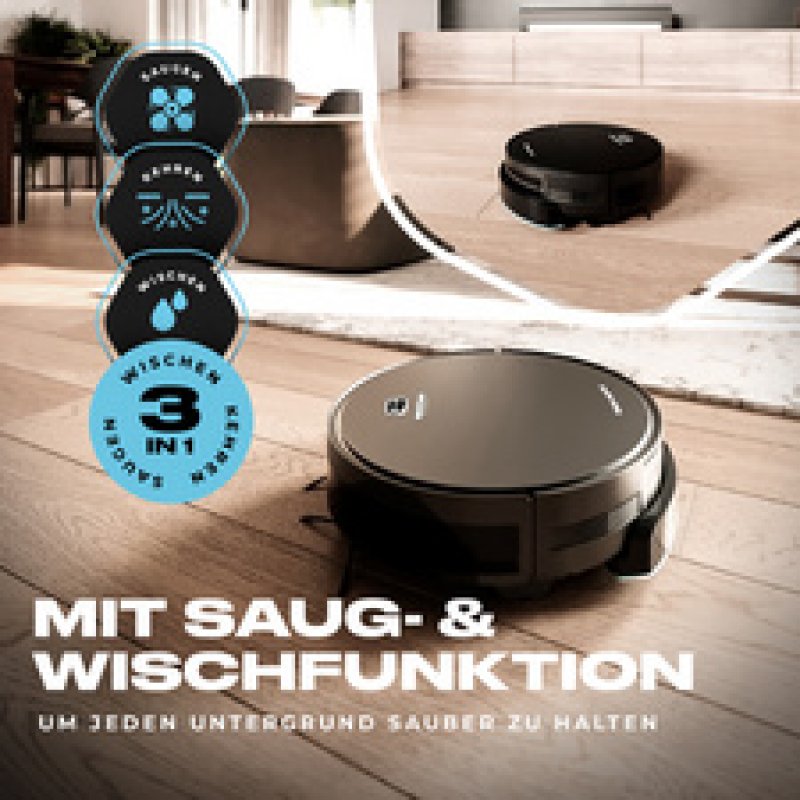 PROFI CARE Aspirateur robot PC-BSR 3108, noir