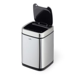 DURABLE Poubelle automatique "NO TOUCH", 6 litres, argent