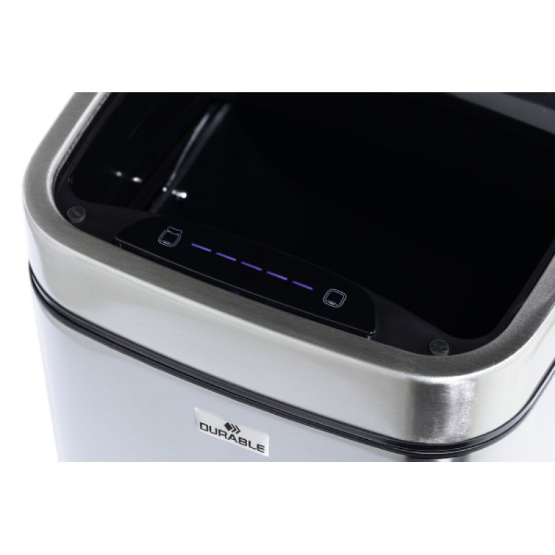 Durable NO TOUCH 6L Rectangular Stainless steel Silver, Black