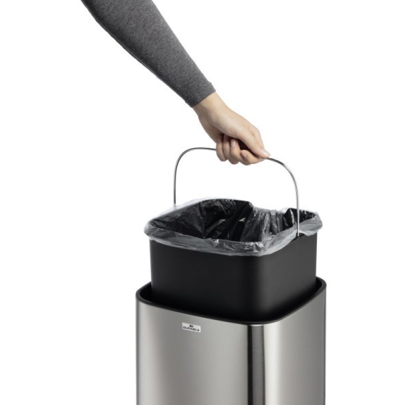 Durable TOUCH 21L Rectangulaire Acier inoxydable Noir, Argent