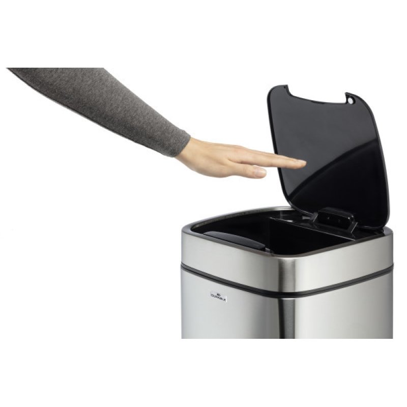 DURABLE Poubelle automatique "NO TOUCH", 21 litres, argent