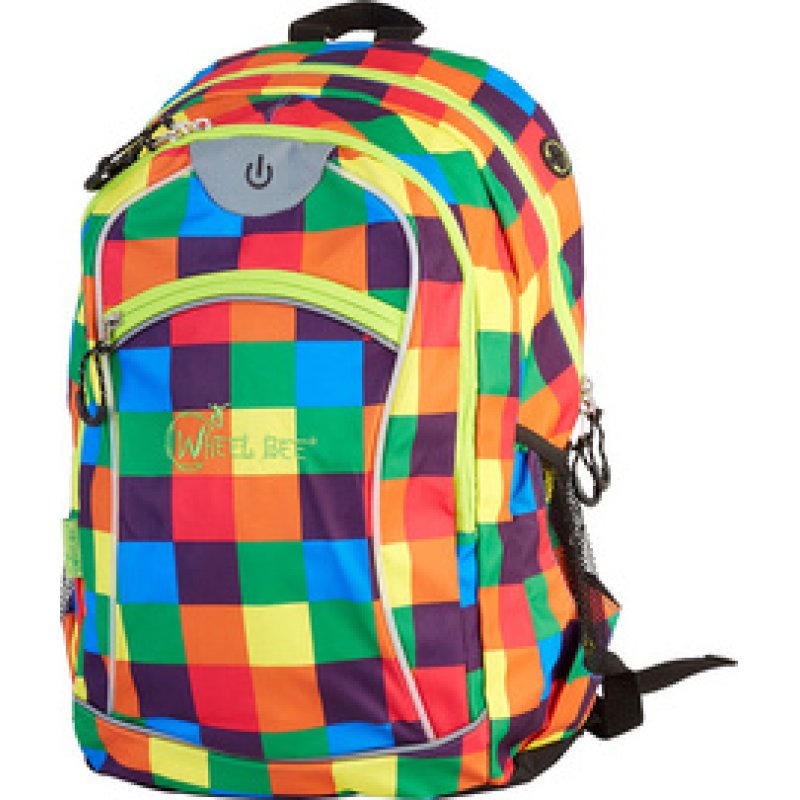 WHEEL BEE Sac à dos de loisirs Night Vision,orange/bleu/vert