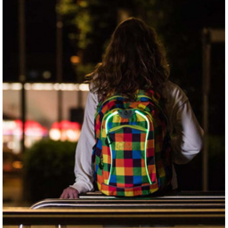 WHEEL BEE Sac à dos de loisirs Night Vision,orange/bleu/vert