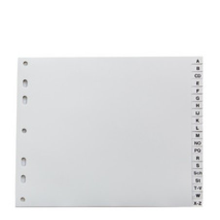 proOFFICE Intercalaires en plastique, A-Z, A4 demi hauteur