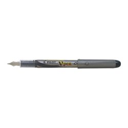 PILOT Stylo plume V-Pen Silver, noir