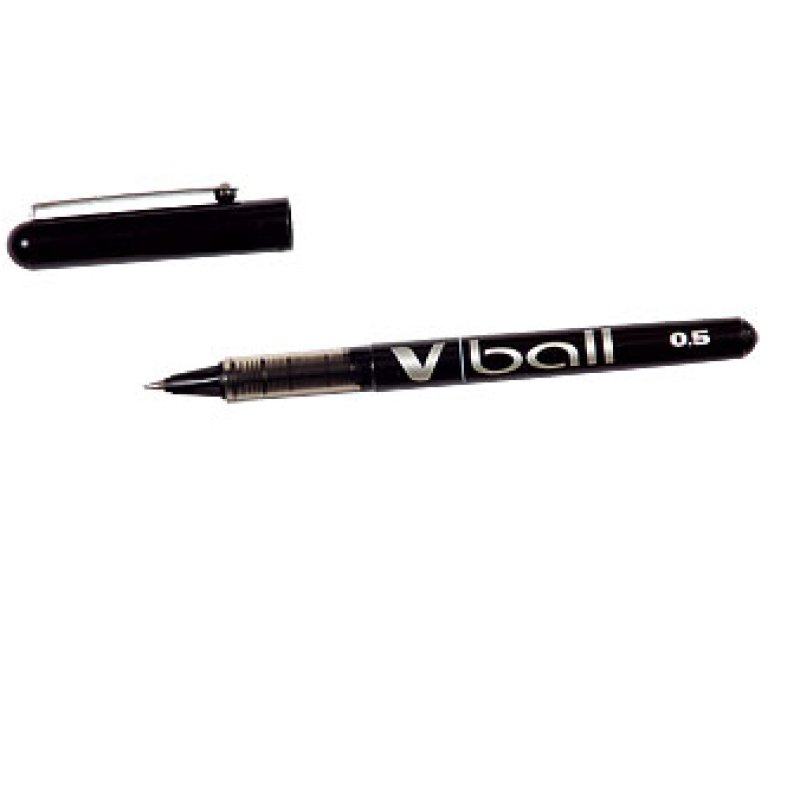 PILOT Stylo roller V Ball VB 5, pointe métal, noir