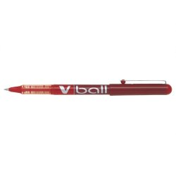PILOT Stylo roller V Ball VB 5, pointe métal, rouge