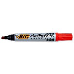 BIC Marking 2300 marqueur indélébile Pointe biseautée Rouge 12 pièce(s)