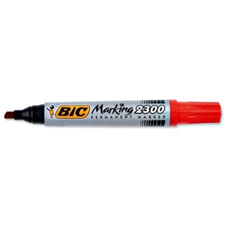 BIC Marking 2300 permanent marker Chisel tip Red 12 pc(s)