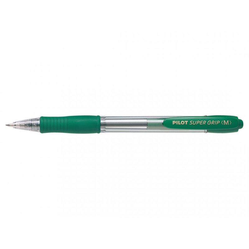 Pilot Super Grip Medium Vert Stylo à bille rétractable avec clip Moyen 1 pièce(s)