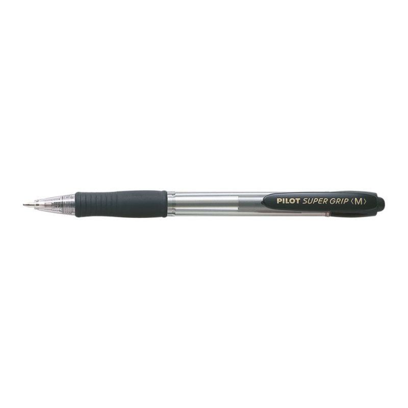 PILOT Stylo à bille rétractable SUPER GRIP M, noir