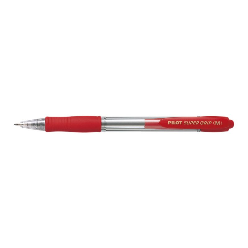 PILOT Stylo à bille rétractable SUPER GRIP M, rouge
