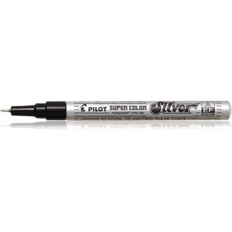 PILOT Marqueur permanent SUPER COLOR, extra fin, argent