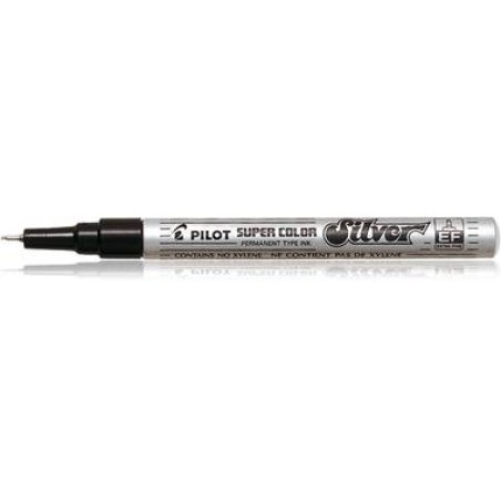 PILOT Marqueur permanent SUPER COLOR, extra fin, argent