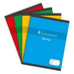 Conquerant 100105224 writing notebook 96 sheets Red, Green, Yellow, Blue