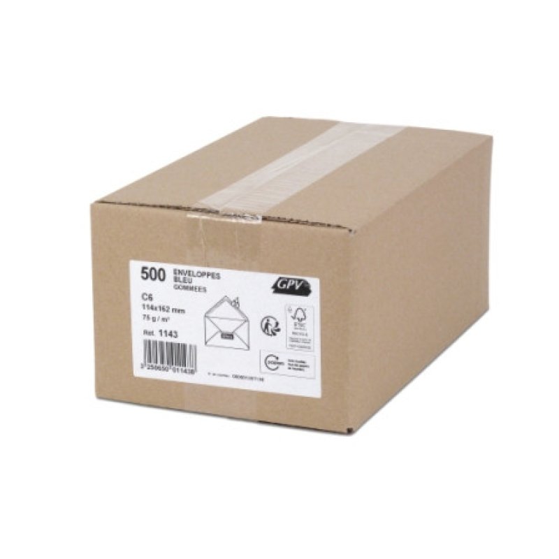 GPV France 1143 envelope C6 (114 x 162 mm) Blue 500 pc(s)