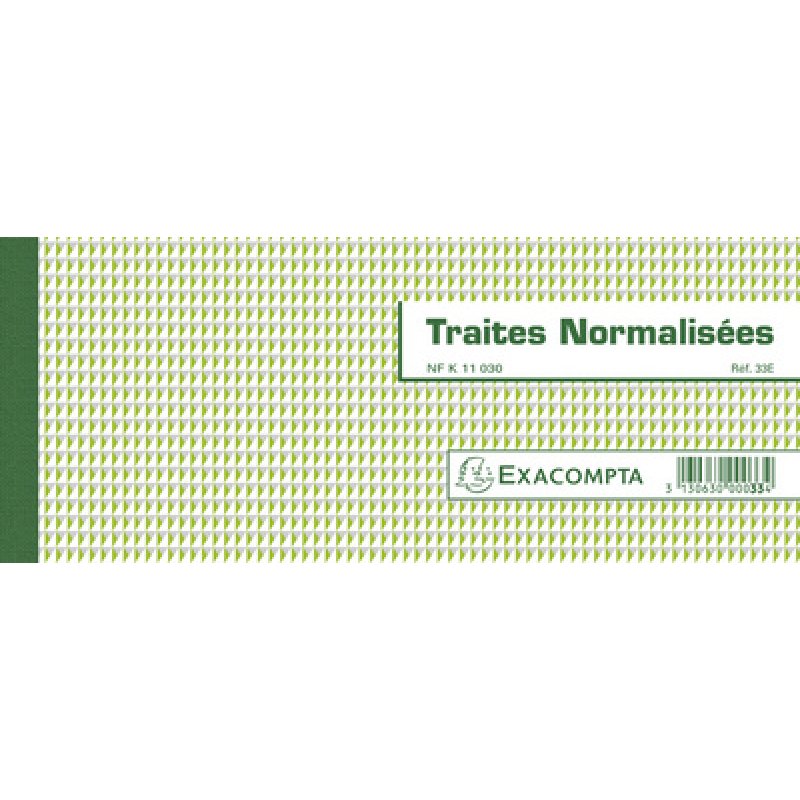 EXACOMPTA Carnet à souche "Traites normalisées"
