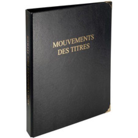 EXACOMPTA Reliure "Mouvements des titres",classeur 4 anneaux