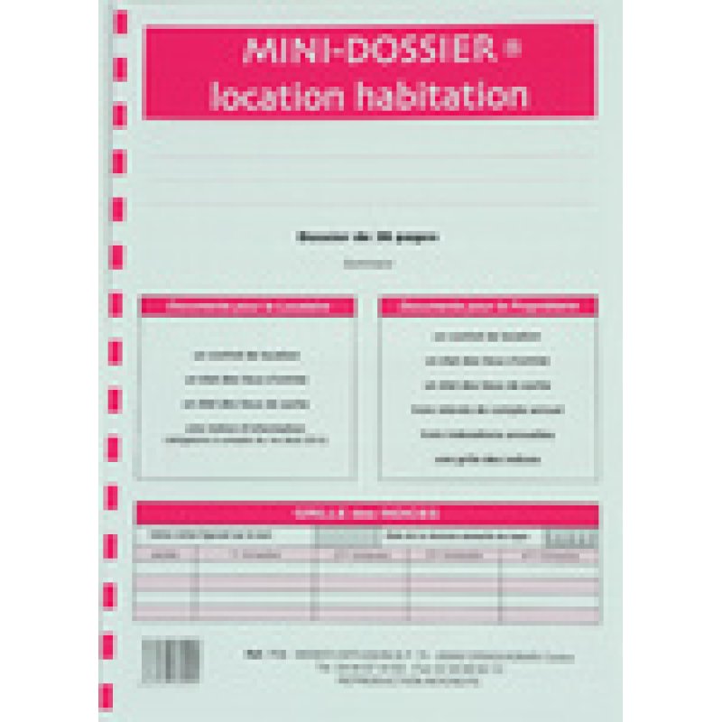 WEBER Formulaire français "Kit de location-habitation vide"