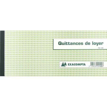 EXACOMPTA Carnet à souche "Quittances de loyer"