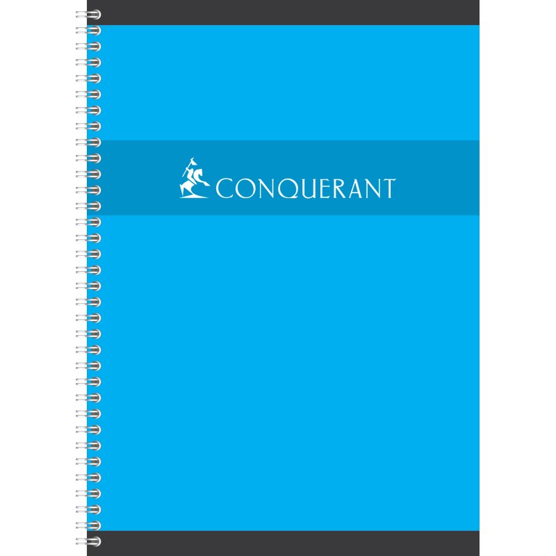 CONQUERANT SEPT Cahier reliure intégrale, A4, quadrillé 5x5