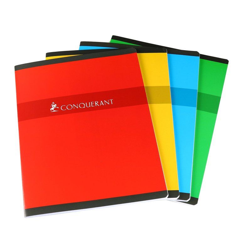 Conquerant 100103828 bloc-notes 96 feuilles Rouge, Vert, Jaune, Bleu