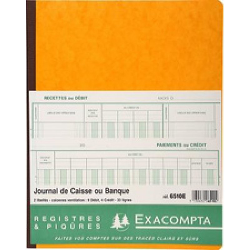 EXACOMPTA Piqûre "Journal de caisse ou banque", 320 x 250 mm