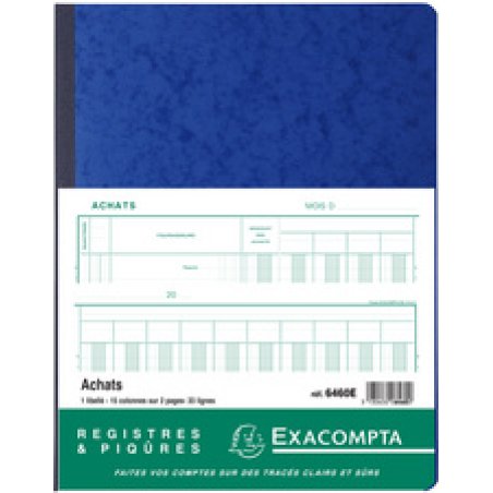 EXACOMPTA Piqûre comptable "Achats", 320 x 250 mm, 80 pages