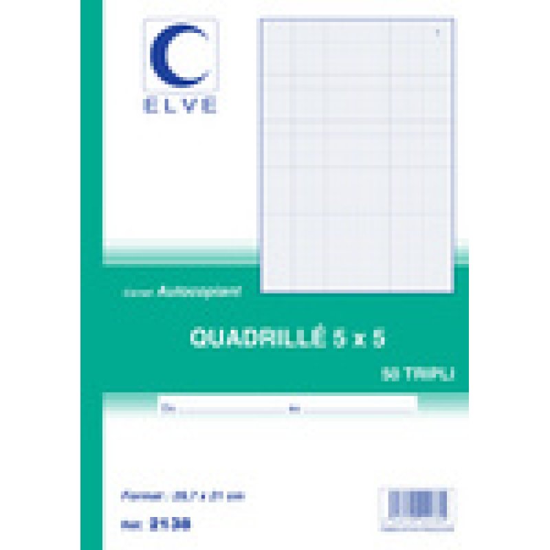ELVE Manifold quadrillé (5/5), 140 x 105 mm, dupli