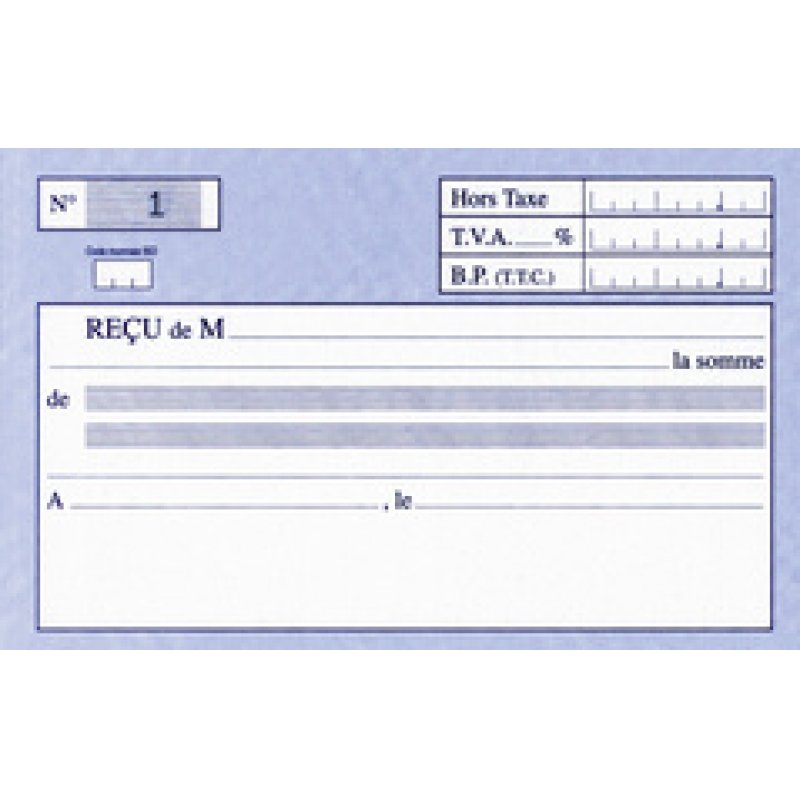 ELVE Manifold "Reçus", 105 x 180 mm, dupli, 50 feuilles
