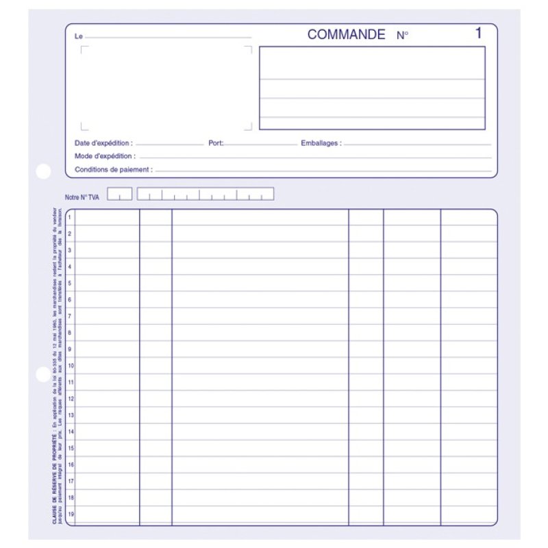 LEBON & VERNAY 2109 administration book 50 sheets