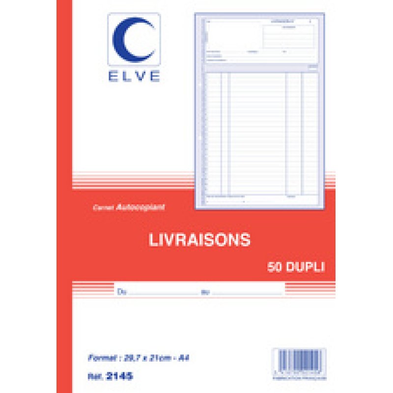 ELVE Manifold "Livraisons", A4, tripli