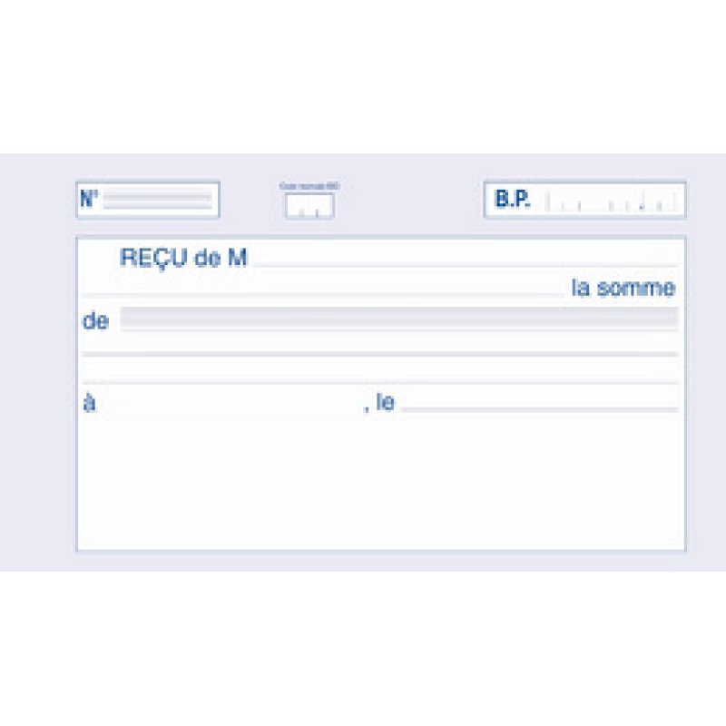 ELVE Manifold "Reçus avec TVA", 105 x 180 mm, dupli