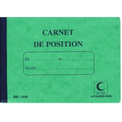 ELVE Carnet de position de compte, 114 x 156 mm