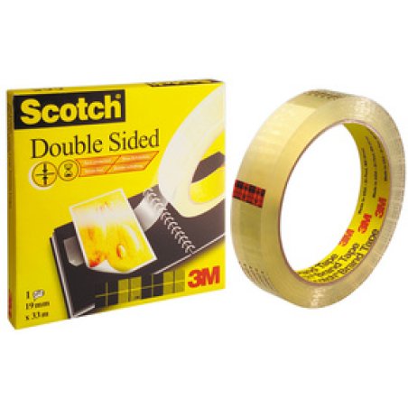 3M Scotch Ruban adhésif double face 665, 12 mm x 32,9 m