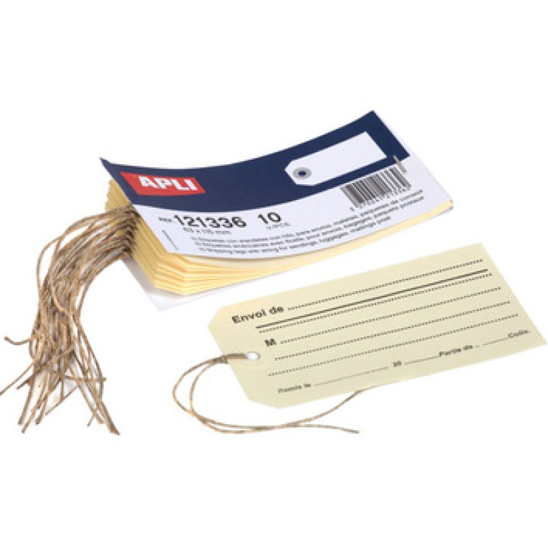 APLI Etiquettes américaines, imprimées, avec ficelle