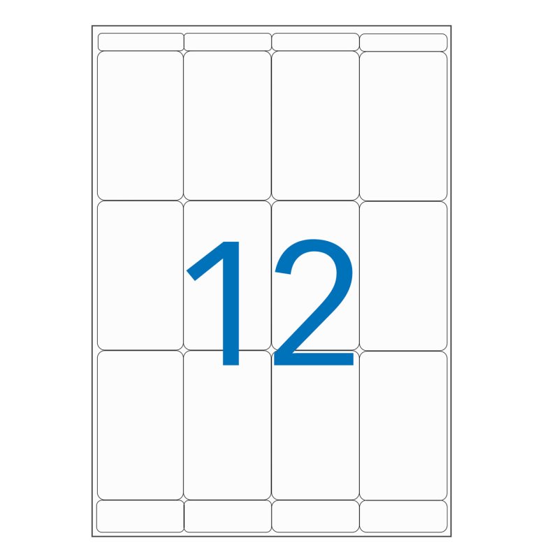 APLI 114086 printer label White